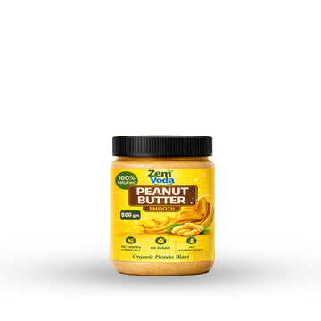 ZemVoda Organic Smooth Peanut Butter – 500g Jar