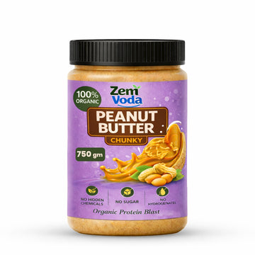 ZemVoda Organic Peanut Butter – Pure & Natural [750g] | High Protein, Keto-Friendly, Zero Additives